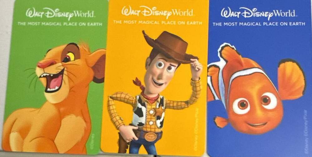 Walt Disney World Character Cards Bundle of 3